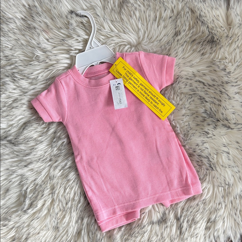 💕2/$30💕 6-12M NWT Old Navy 2 Piece Snug Fit Pajama Set Anemone Pink